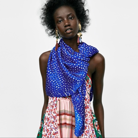 Polka dot scarf zara Clearance